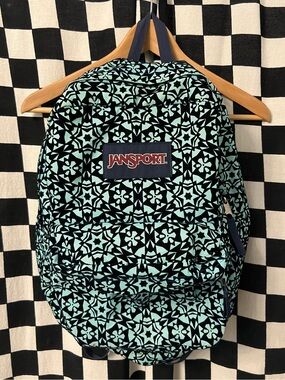 Jansport Velvet Geometric Flower Backpack